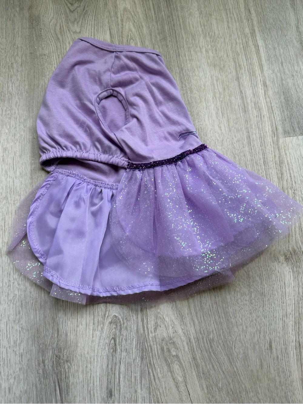 Top Paw - Lilac Pet/Puppy Dog Tutu Dress with Gold Crown and Sparkles - size XS